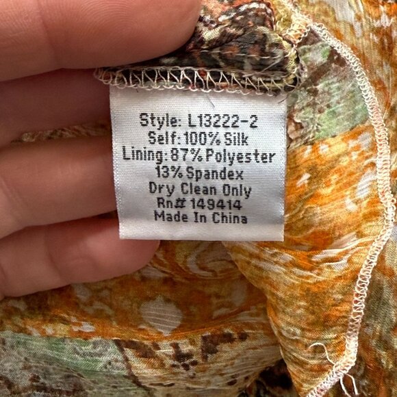 Johnny Was Kanarra Tiered Silk Blouse Flare Sleeves Boho Peasant Size Medium - Picture 10 of 10